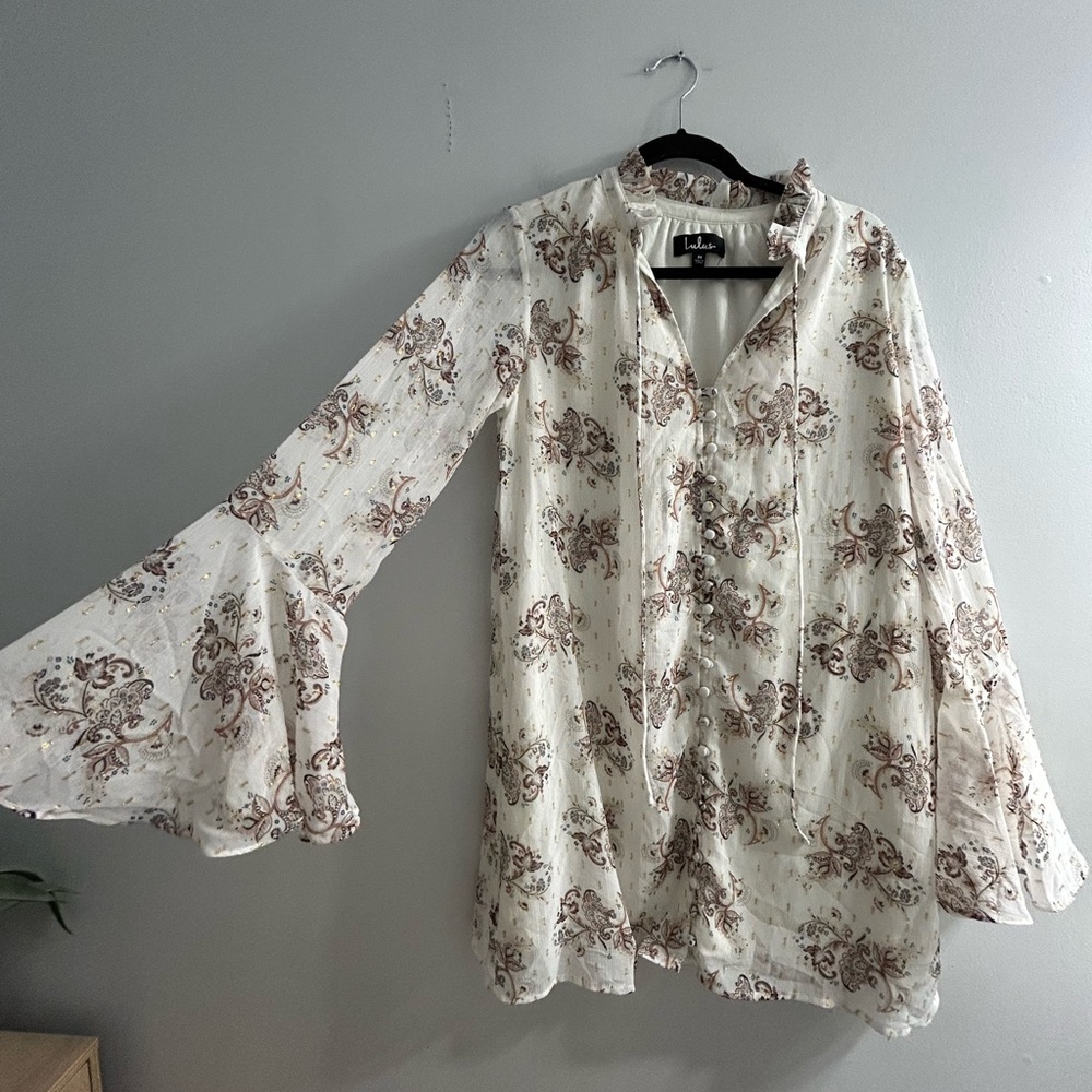 Lulus paisley print tunic swing dress